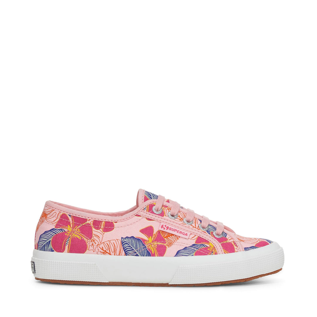 Woman's Pink Low Cut Sneakers with Cotton Upper main