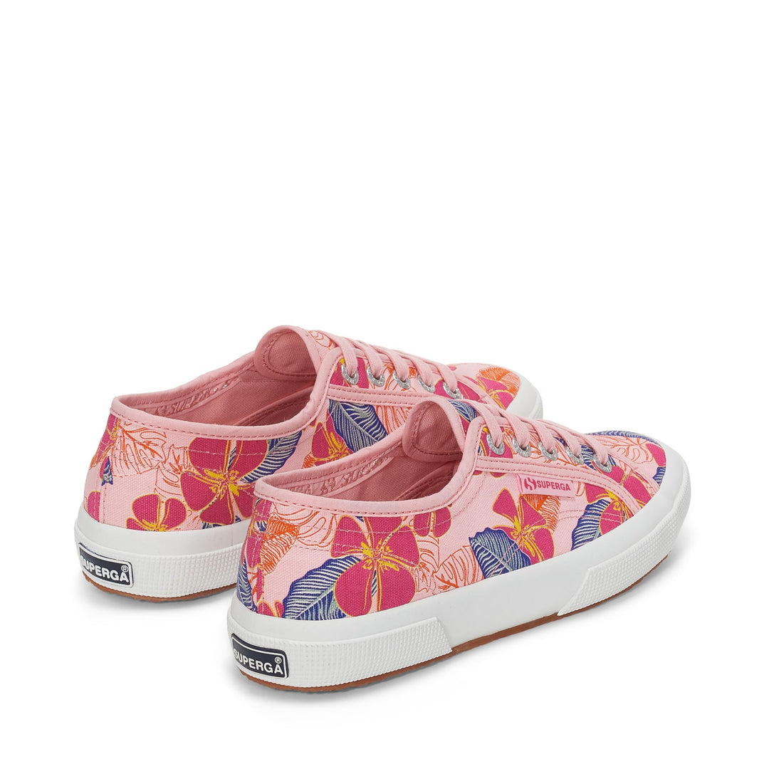 Woman's Pink Low Cut Sneakers with Cotton Upper main