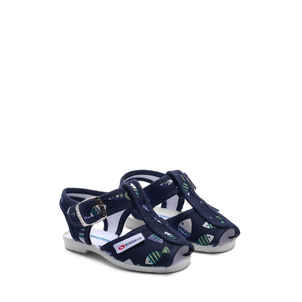Sandals Girl 1200 CANDY FISH Sandal BLUE NAVY CANDY FISH Dressed Front (jpg Rgb)	
