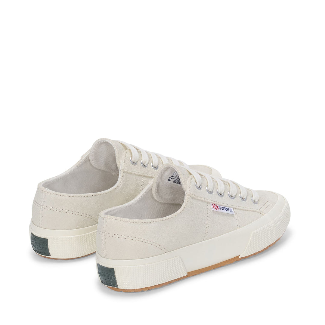 Weiße Unisex-Sneaker mit niedrigem Schnitt und Obermaterial aus Wildleder main