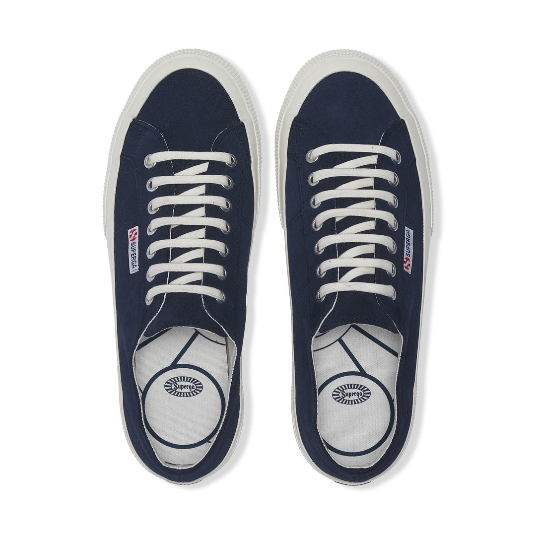 Sneakers basse unisex blu con tomaia in pelle scamosciata main