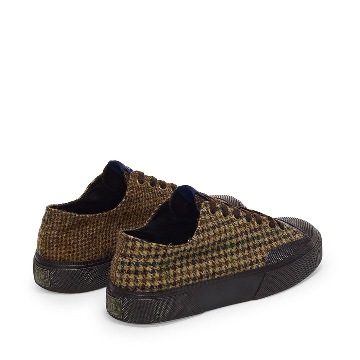Sneakers basse unisex marroni con tomaia in lana 3