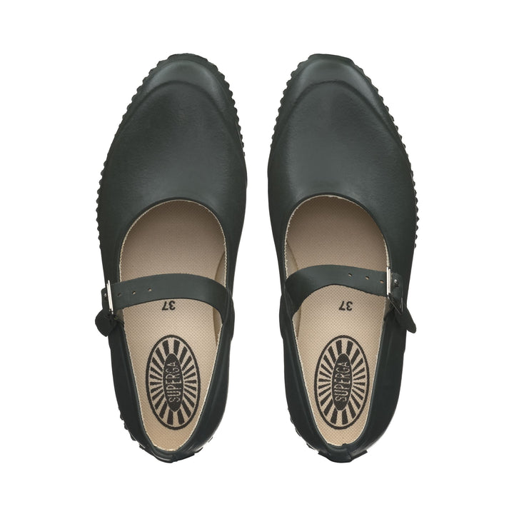 Woman's Green Rubber Ballerina with Cotton Lining 4