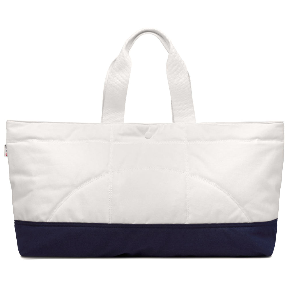 Bolso tote unisex blanco de lona de algodón encerado 02