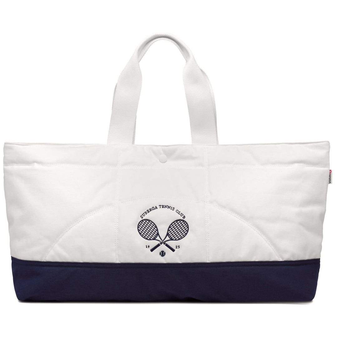 Bolso tote unisex blanco de lona de algodón encerado 01