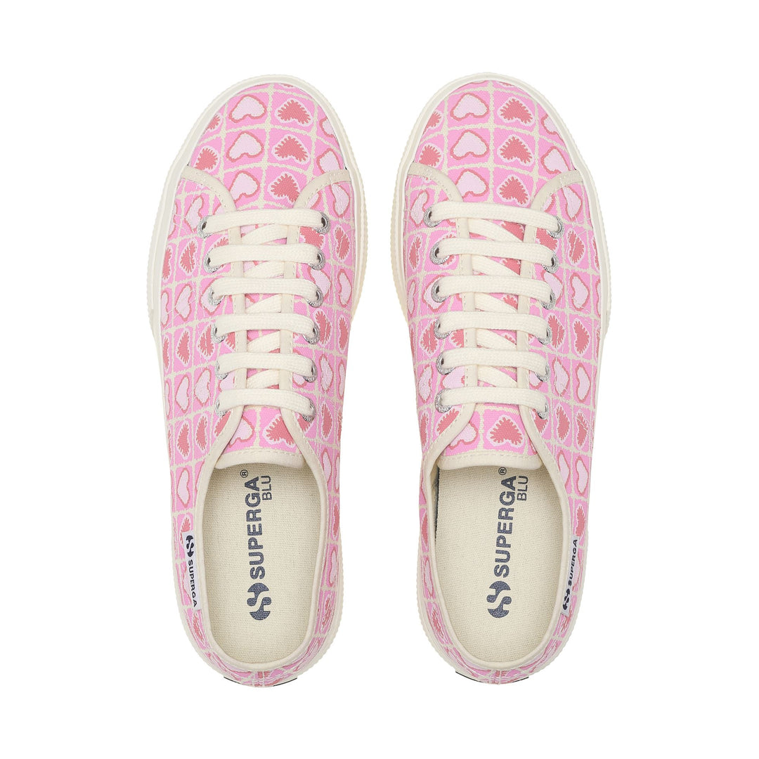 Woman's Platform Pink Sneakers with Cotton Upper main
