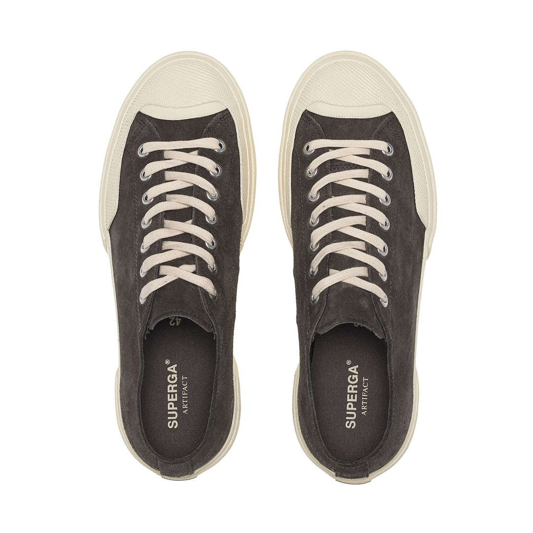 Unisex Grey Low Cut Sneakers with Suede Upper main