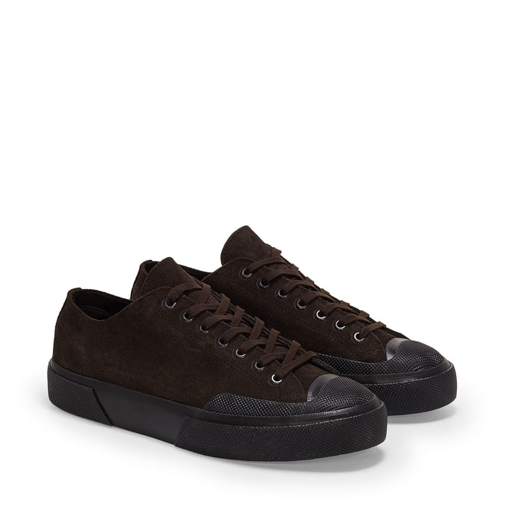 Unisex Low Cut Brown Sneakers with Suede Upper 2