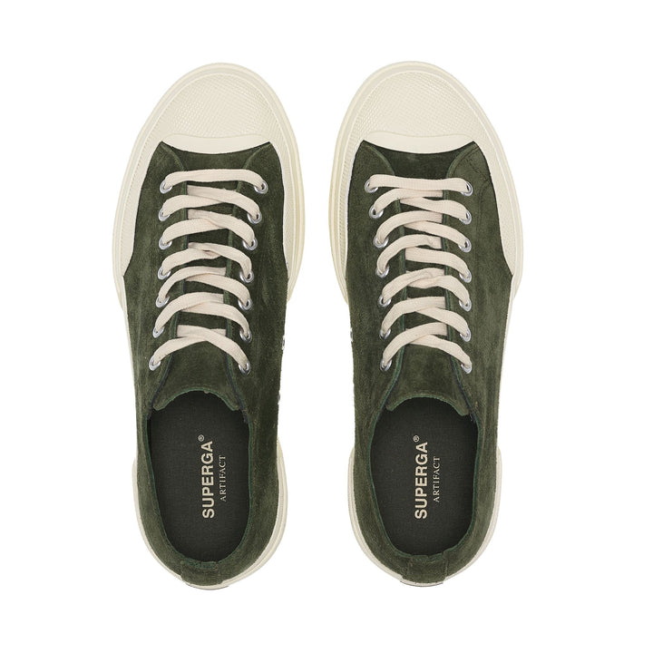 2432 WORKS SUEDE FLESH OUT - Sneakers - Scollatura Bassa - Unisex - Green grass Dk-Off White 4