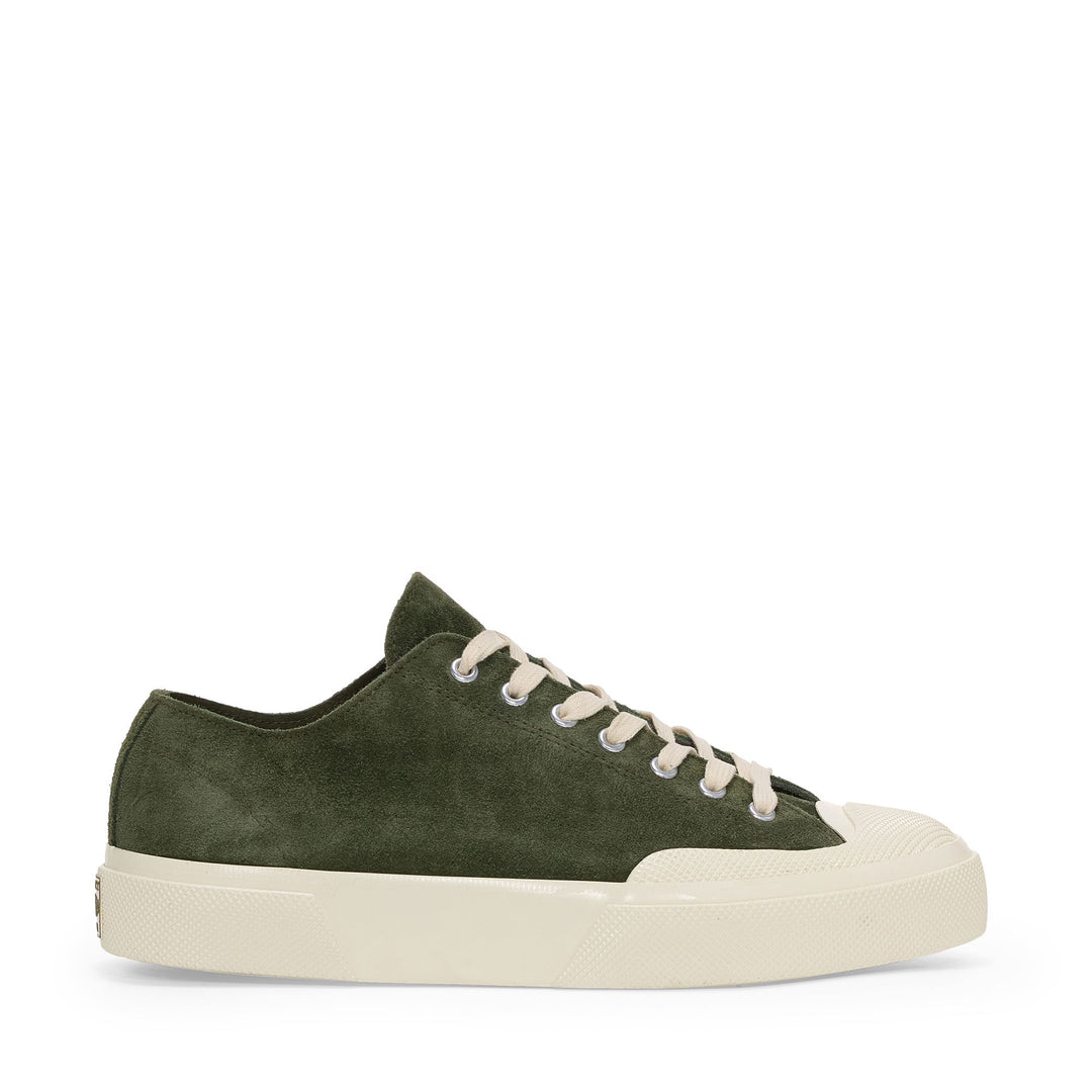 2432 WORKS SUEDE FLESH OUT - Baskets - Décolleté - Unisexe - Green grass Dk-Off White 01