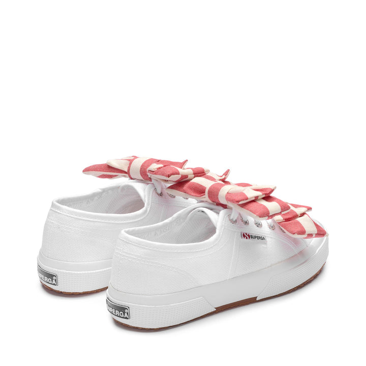 2750 COTTON RIBBON - Le Superga - Basso - Donna - WHITE-OFFWHITE-RED 3