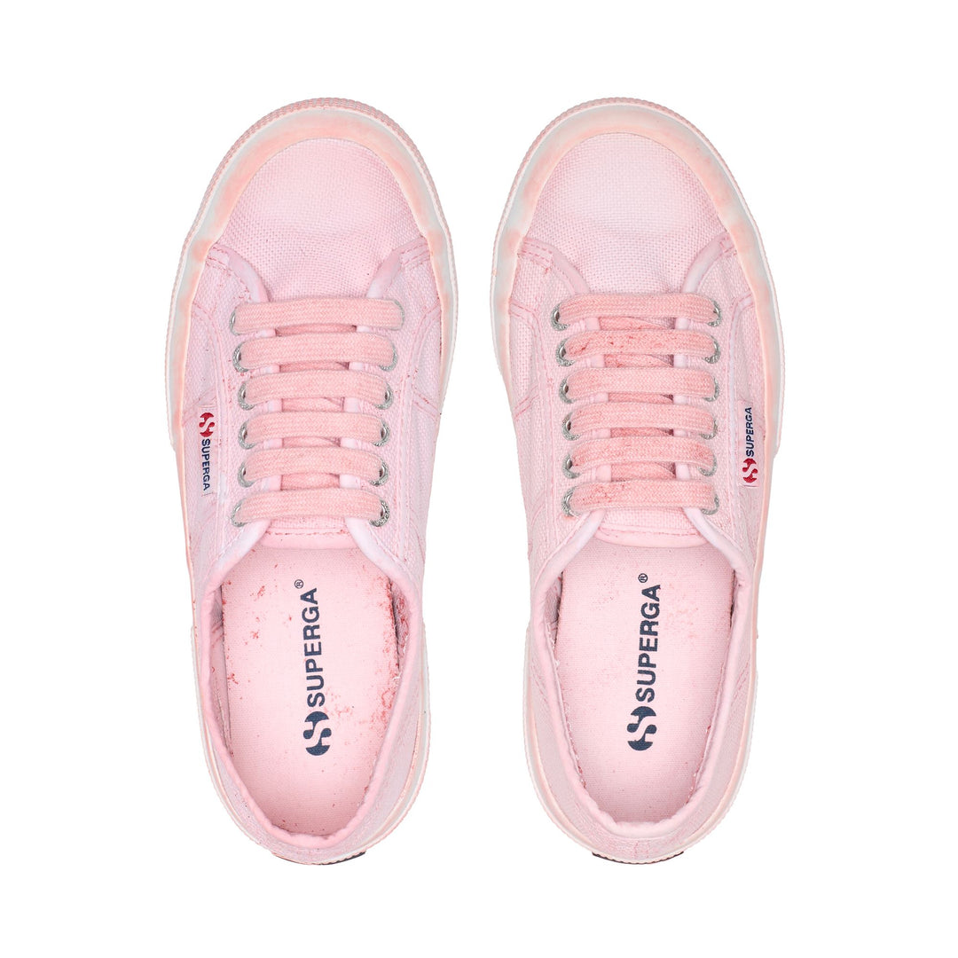 Sneakers basse unisex rosa con tomaia in cotone main
