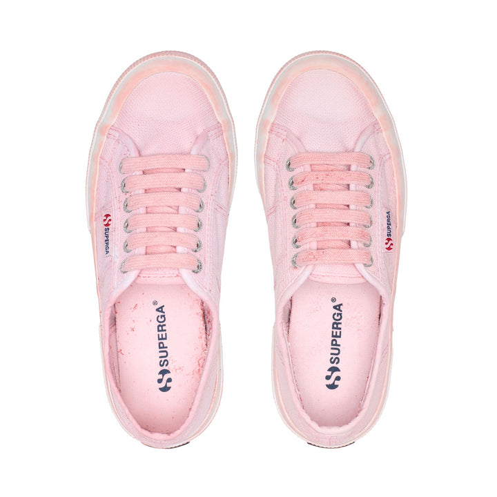 Sneakers basse unisex rosa con tomaia in cotone 4