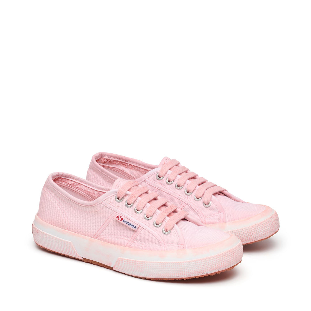 Sneakers basse unisex rosa con tomaia in cotone main