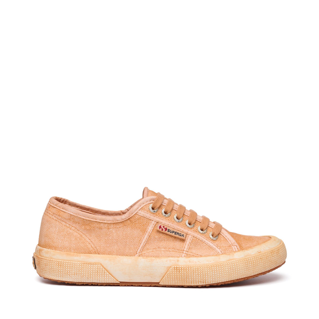 Sneakers basse unisex arancioni con tomaia in cotone 01