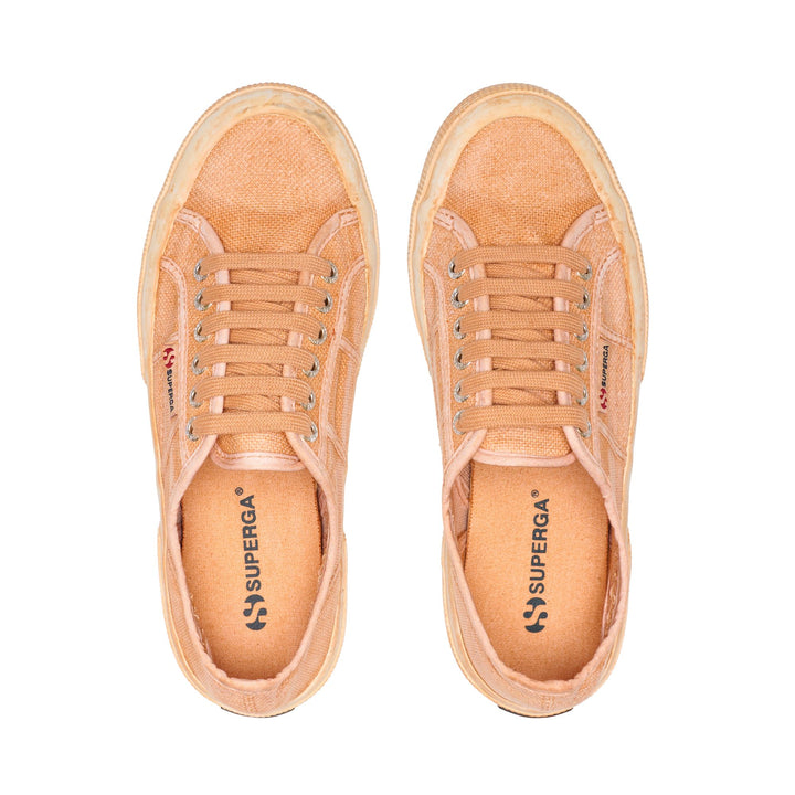 Sneakers basse unisex arancioni con tomaia in cotone 4