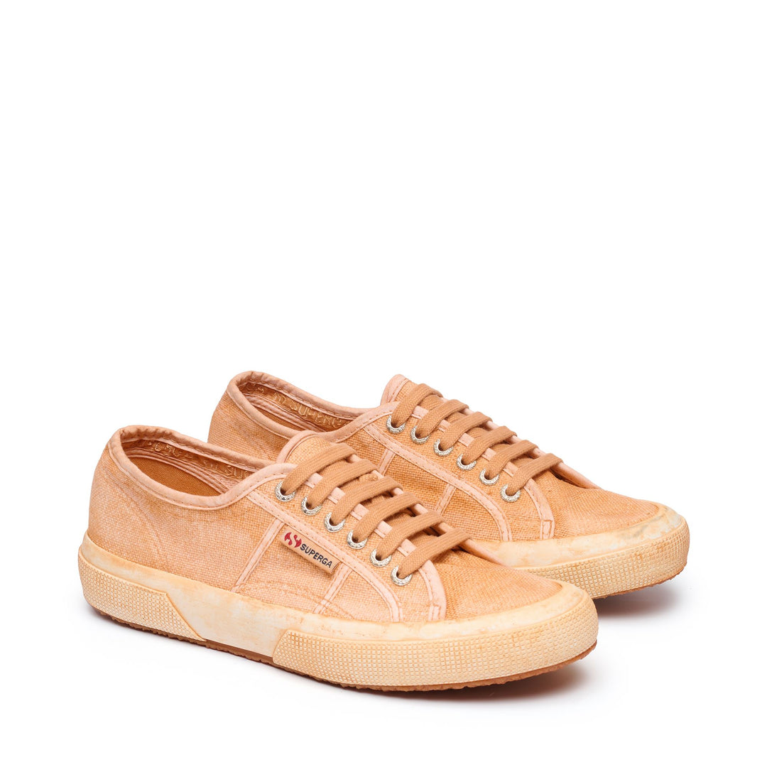 Sneakers basse unisex arancioni con tomaia in cotone main