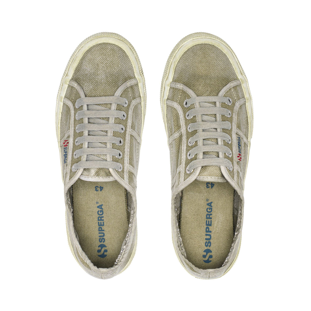 Sneakers basse unisex verdi con tomaia in cotone main