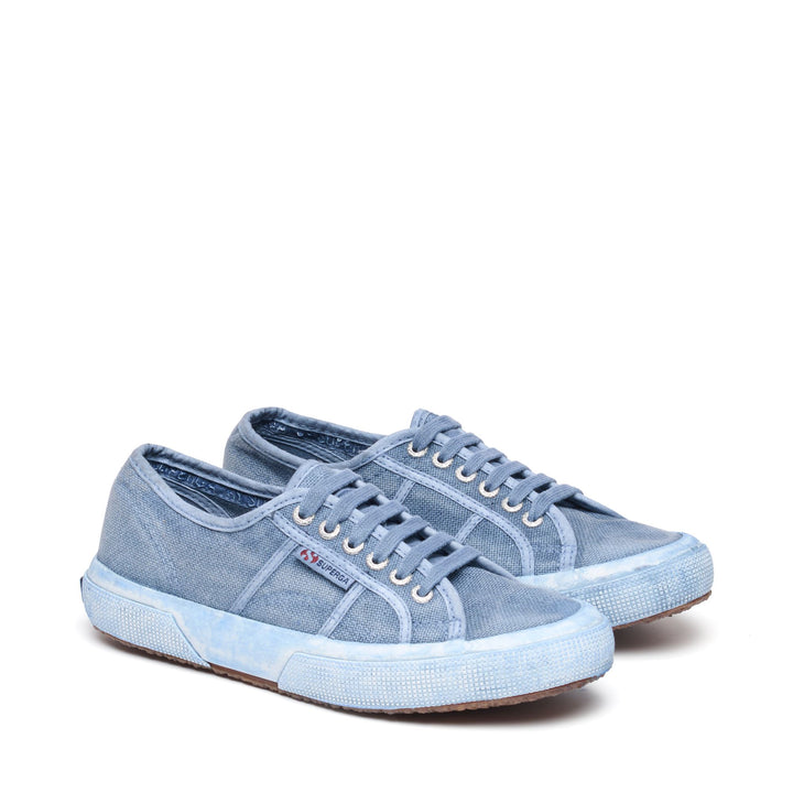 Sneakers basse unisex blu navy con tomaia in cotone 2