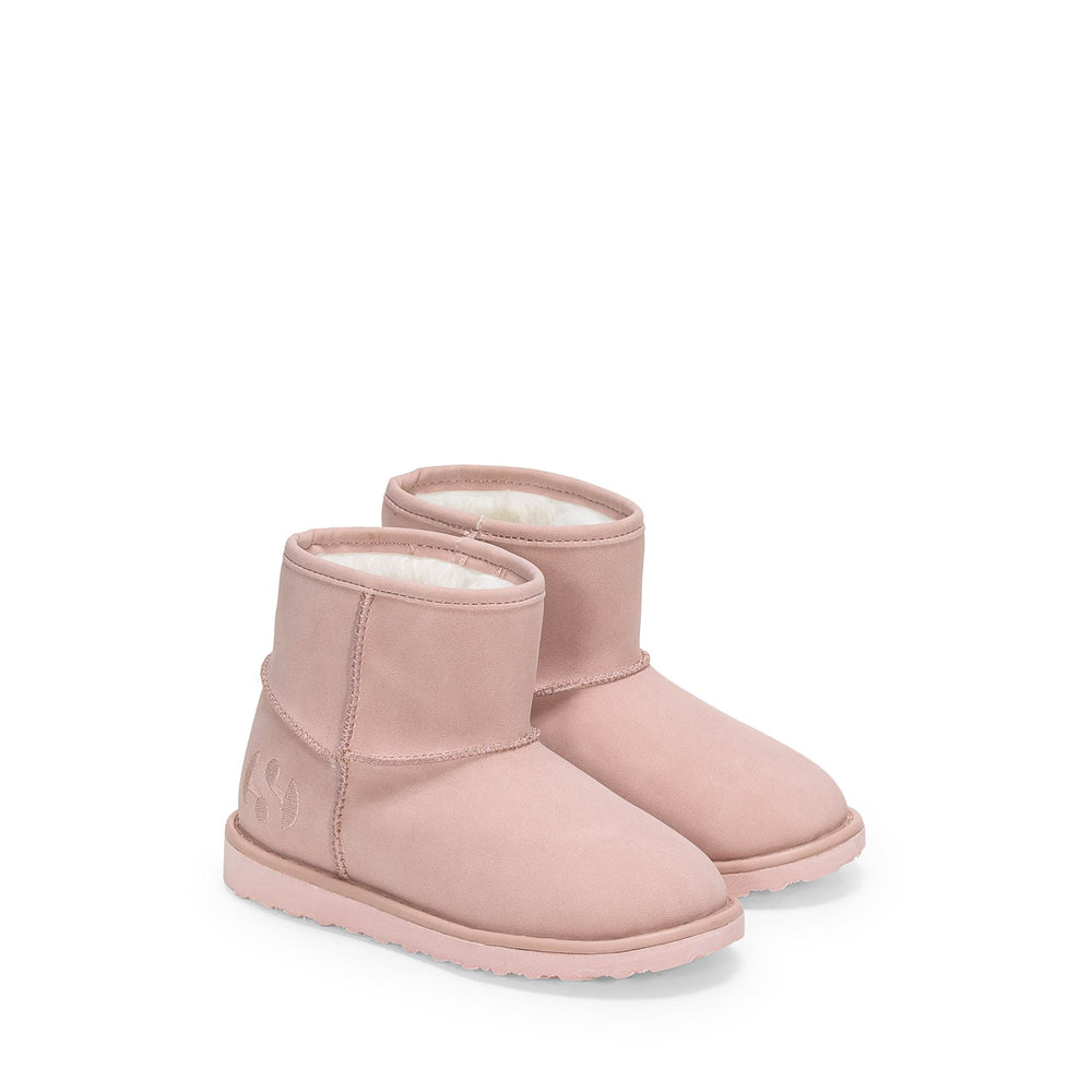Kid's Ankle Pink Boots with Nubuck Upper 02