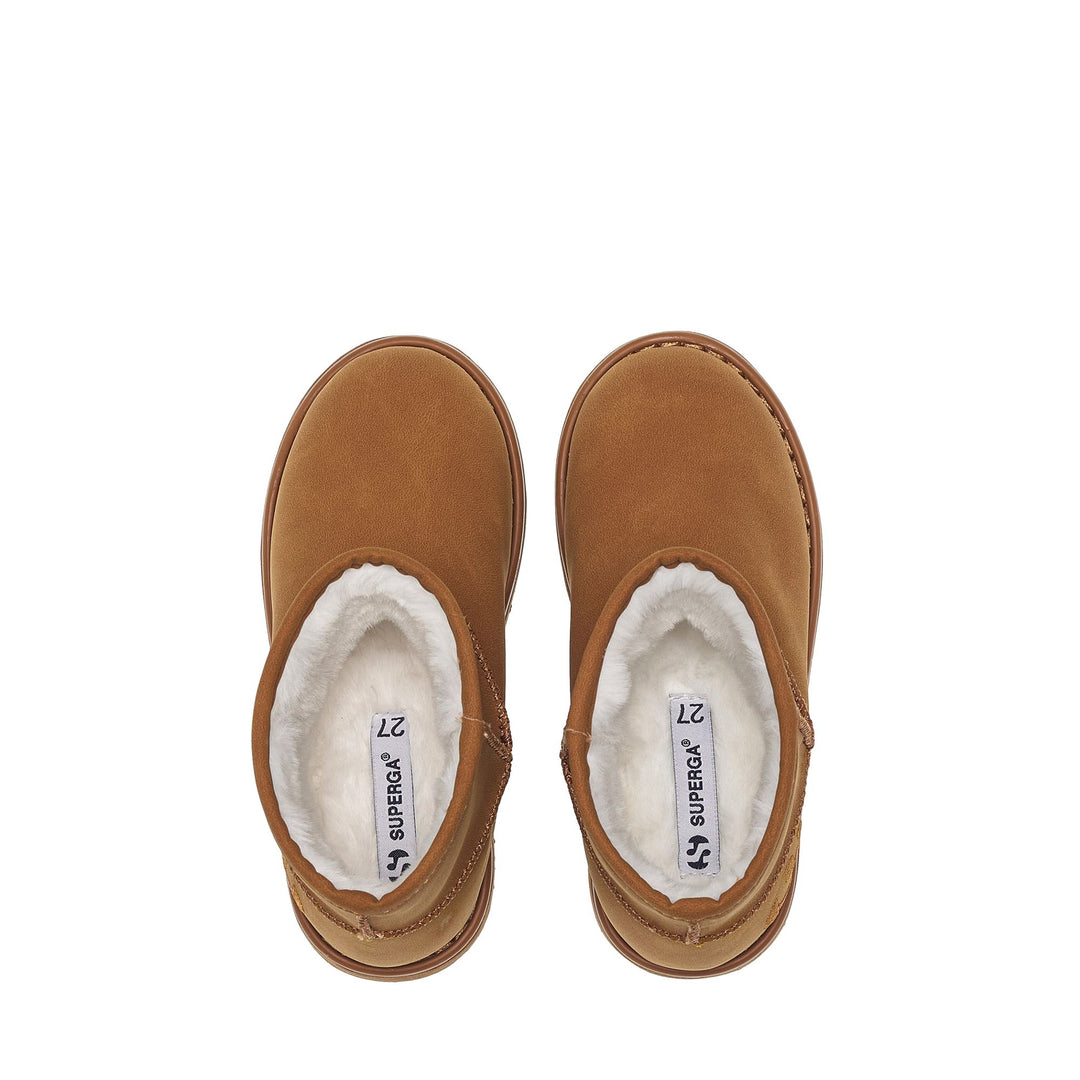Stivaletti per bambini unisex color marrone miele main