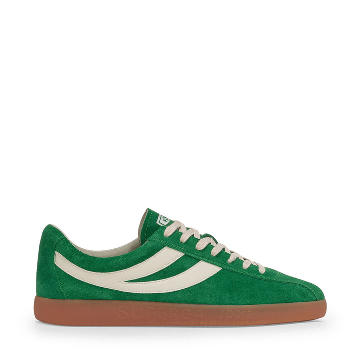Zapatillas unisex de corte bajo verdes con parte superior de ante 1