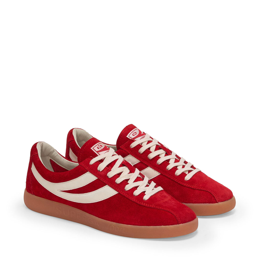 Zapatillas unisex rojas con parte superior de ante main