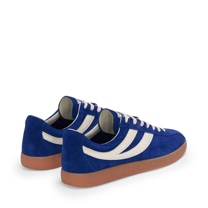 Unisex Blue Sneakers with Suede Upper 3