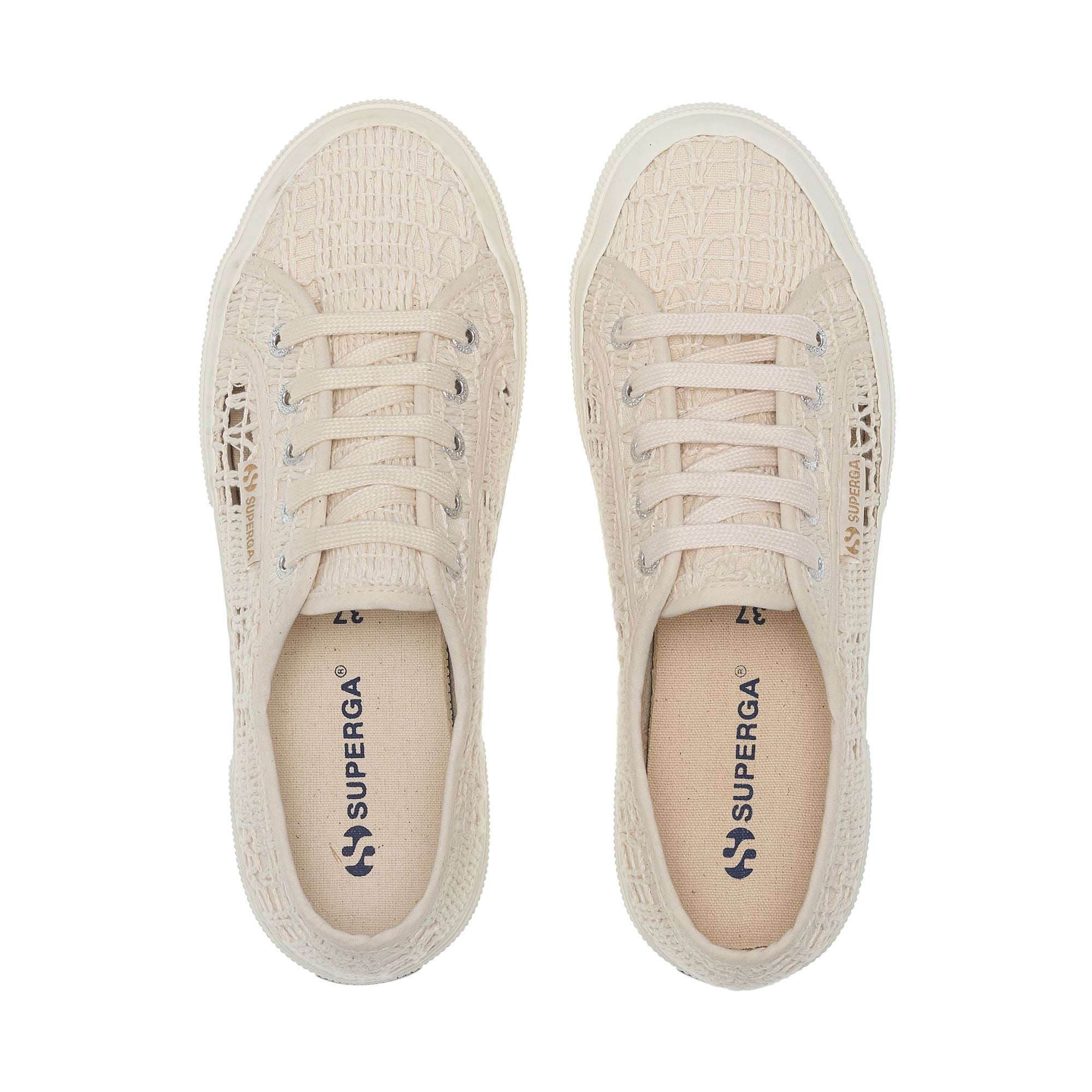 Le Superga Woman 2750 CROCHET Low Cut BEIGE RAW BRAID-FAVORIO