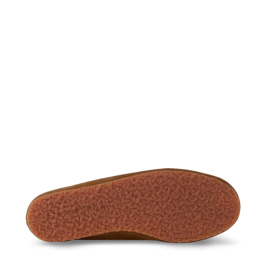 Braune Ballerina-Slipper für Damen mit Obermaterial aus Wildleder main