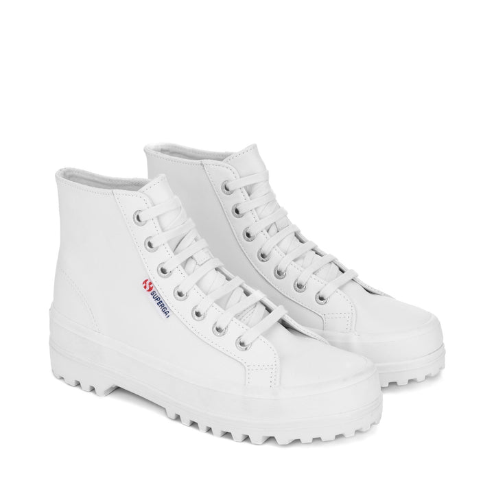 Ankle Boots Unisex 2341 ALPINA NAPPA Laced WHITE Dressed Front (jpg Rgb)	