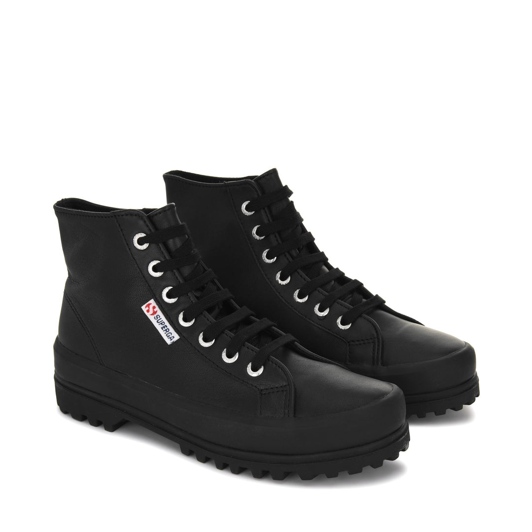 Unisex Black Ankle Boots with Nappa Leather Upper main