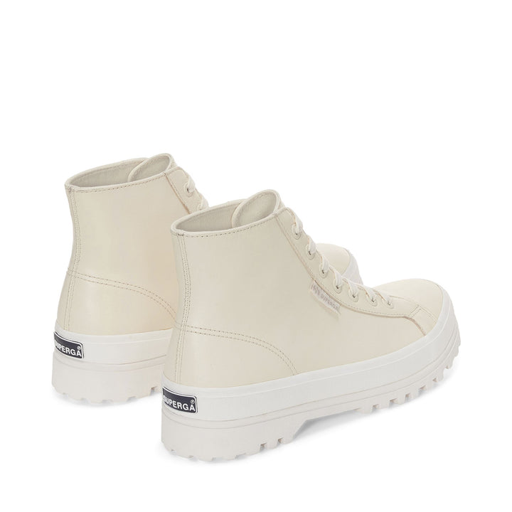 Botines unisex beige con parte superior de piel napa 3