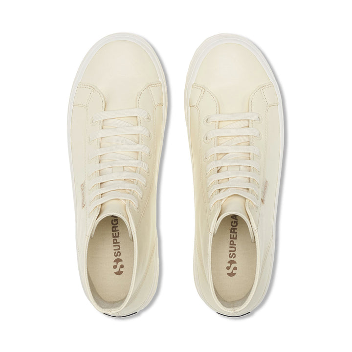 Botines unisex beige con parte superior de piel napa 4