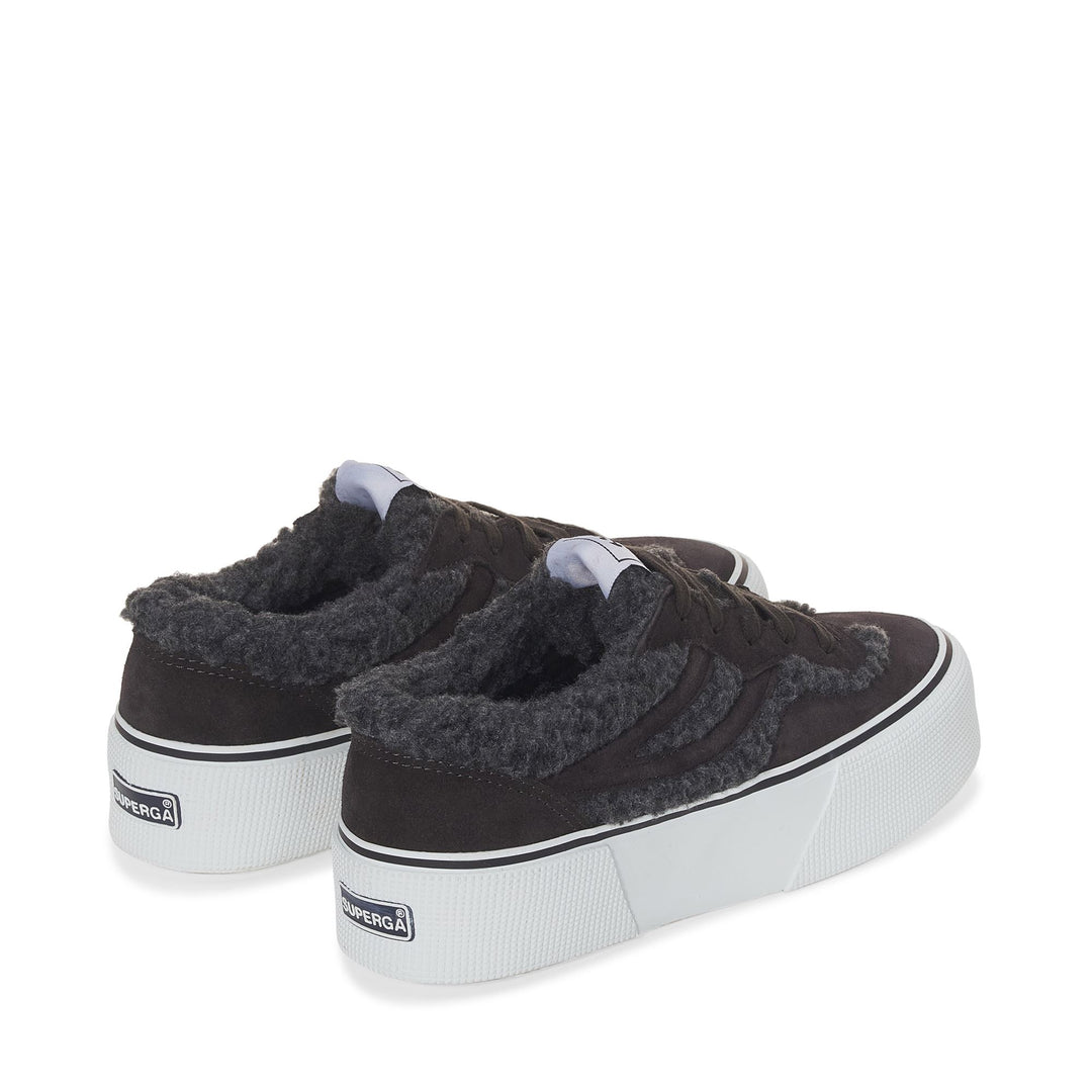 Unisex Black Platform Sneakers with Suede Upper main