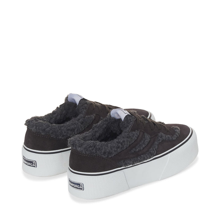 Unisex Black Platform Sneakers with Suede Upper 3
