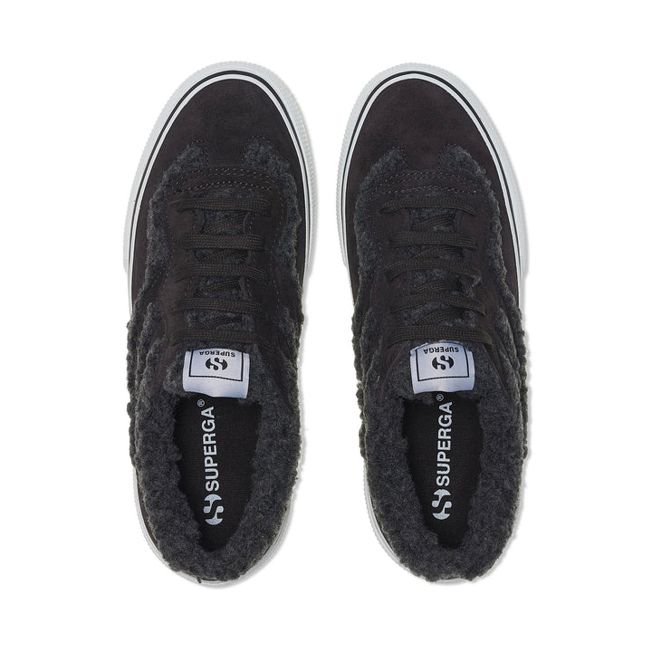Unisex Black Platform Sneakers with Suede Upper 4