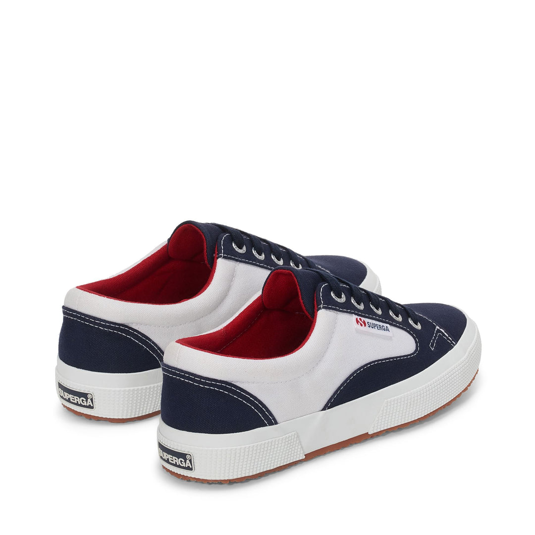 Sneakers Unisex 2750 BLOCKS Low Cut WHITE-NAVY-RED Dressed Side (jpg Rgb)		