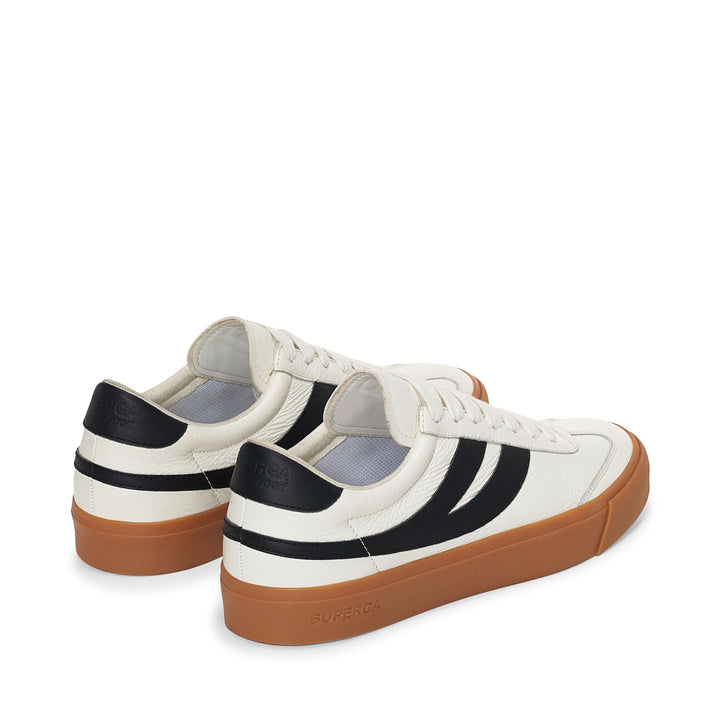 Unisex White Low Cut Sneakers with Leather Upper 3