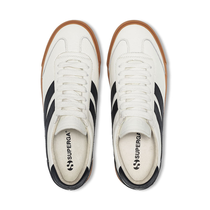 Unisex White Low Cut Sneakers with Leather Upper 4