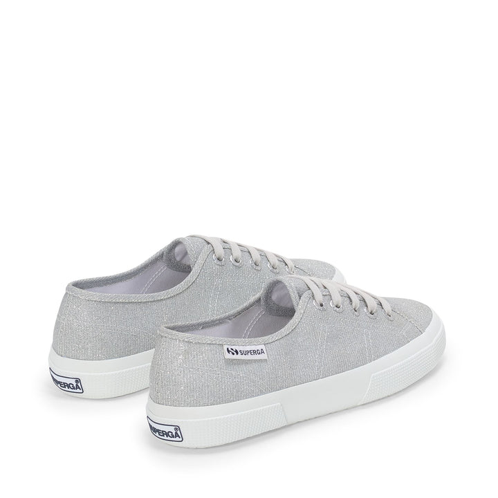 Woman's Low Cut Grey Sneakers with Jersey Lamé Upper 3