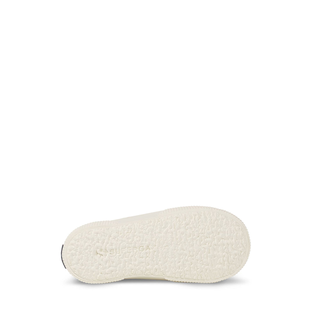 Sneakers basse per bambini bianche con tomaia in cotone main