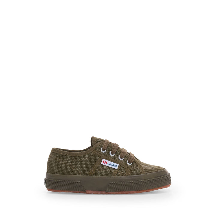 Grüne Kindersneaker mit Obermaterial aus Baumwolle 1