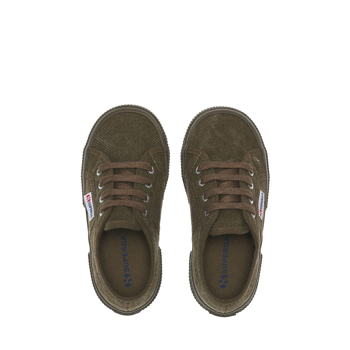 Grüne Kindersneaker mit Obermaterial aus Baumwolle 4
