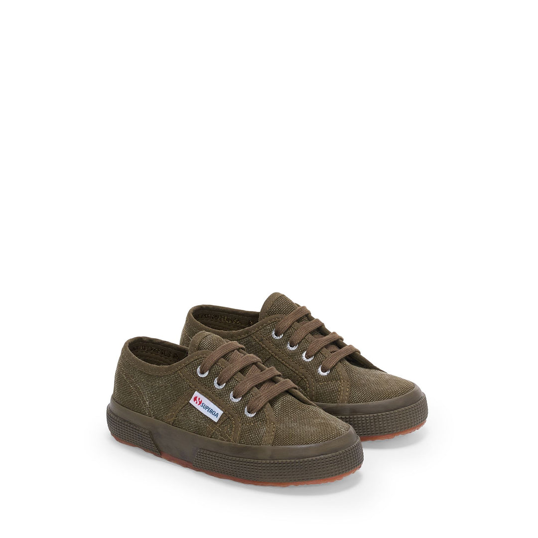Grüne Kindersneaker mit Obermaterial aus Baumwolle main
