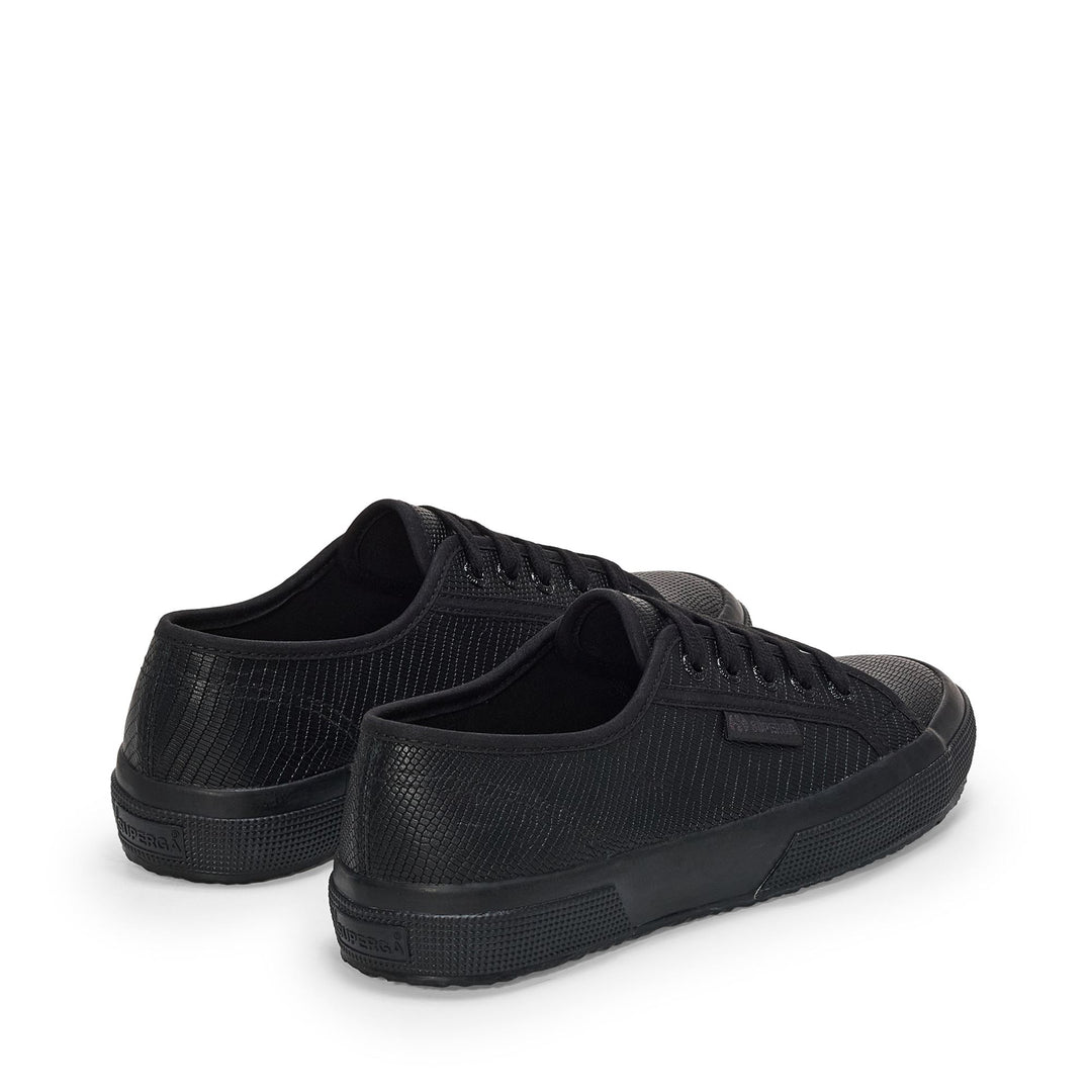 Sneakers classiche da donna total black con tomaia in pelle main