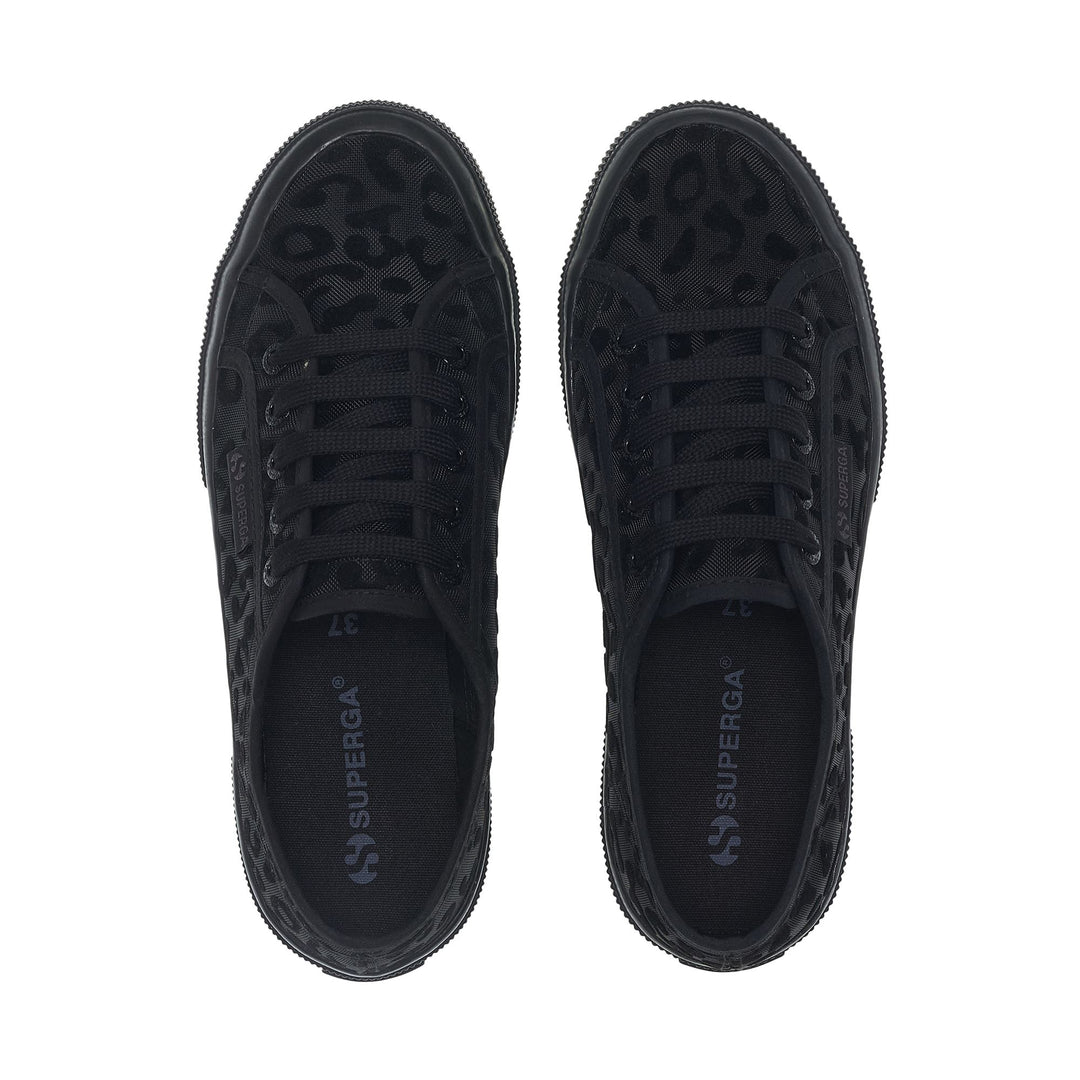 Woman's Black Low Cut Sneakers with Mesh Upper main