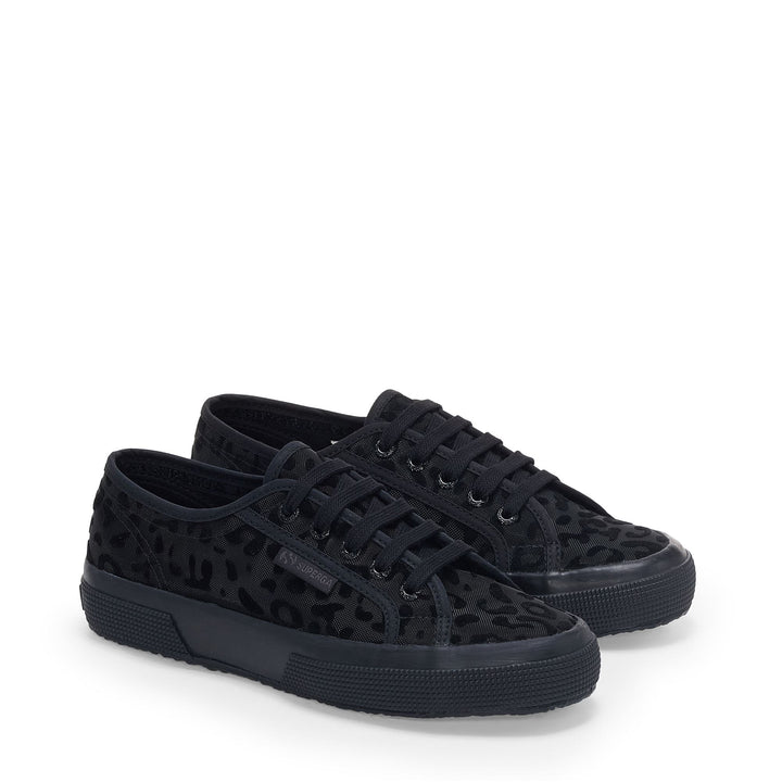 Woman's Black Low Cut Sneakers with Mesh Upper 2