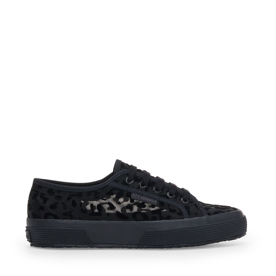 Woman's Black Low Cut Sneakers with Mesh Upper 01