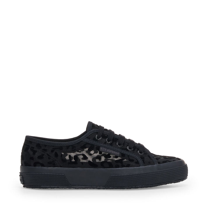 Woman's Black Low Cut Sneakers with Mesh Upper 1